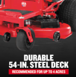 CRAFTSMAN Z5800 | 54in 24HP Zero-Turn Riding Mower | 24 HP Kohler Engine | High-Back Seat (17RRFACW093) - Image 5