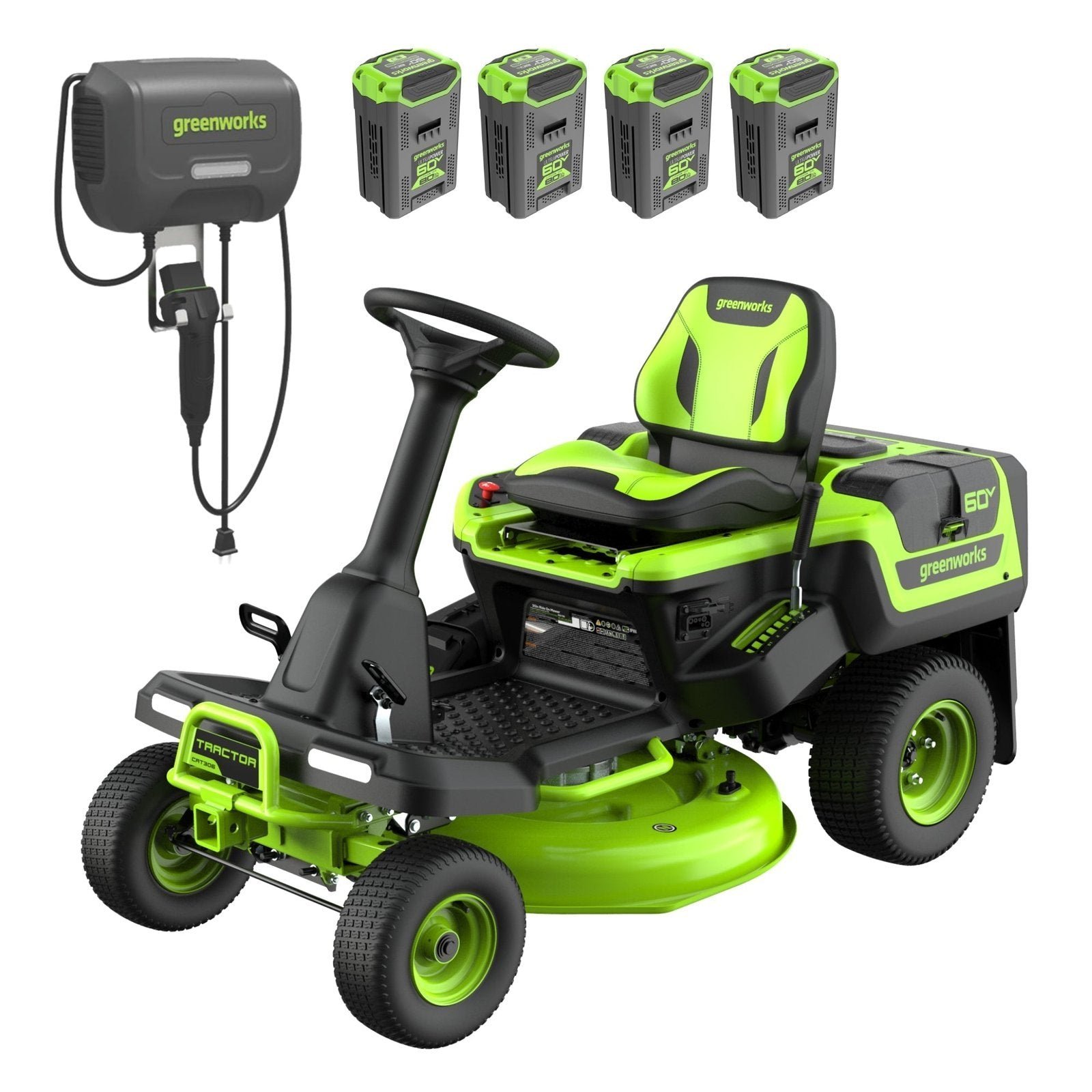 ATFAmazon-Kit-1.jpg 60V 30″ CrossoverT Riding Lawn Tractor with (4) 8.0 Ah Batteries and 600-Watt Charger - Image 1