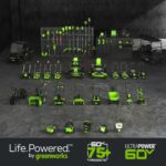 60V 25″ Dual Blade Self-Propelled Mower 5-pc Combo Kit, (3) 4.0 Ah Batteries, (1) Single Port Chargers and (1) Dual-Port Charger - Image 17