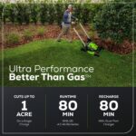 60V 25″ SP Mower 3PC Combo Kit, 16″ String Trimmer and 610CFM Blower - Image 6