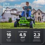 60V 30″ CrossoverT Riding Lawn Tractor, Bagger Included, (4) 8.0 Ah (1) 20.0Ah Batteries and 600-Watt Charger - Image 4