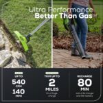 60V 25″ Dual Blade Self-Propelled Mower 5-pc Combo Kit, (3) 4.0 Ah Batteries, (1) Single Port Chargers and (1) Dual-Port Charger - Image 10
