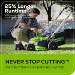 60V 25″ Cordless Battery Dual Blade Self-Propelled Lawn Mower w/ Two (2) 4.0Ah Batteries & Dual-Port Charger - Image 3