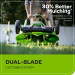 60V 25″ Cordless Battery Dual Blade Self-Propelled Lawn Mower w/ Two (2) 4.0Ah Batteries & Dual-Port Charger - Image 4