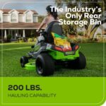 60V 42″ Cordless Battery CrossoverT Riding Lawn Mower + Bagger, (6) 8.0 Ah Batteries and (3) Dual-Port Turbo Chargers - Image 7