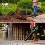 60V 25″ Cordless Battery Self-Propelled Mower Combo Kit, Blower: (2) 4.0 Ah Batteries and Dual-Port Charger - Image 6