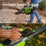 60V 25″ Cordless Battery Self-Propelled Mower Combo Kit, Blower: (2) 4.0 Ah Batteries and Dual-Port Charger - Image 7
