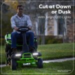 60V 30” CrossoverT Riding Lawn Tractor with (2) 8.0 Ah, (2) 4.0 Ah Batteries & 600-Watt Charger - Image 13