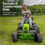 60V 42″ Cordless Battery CrossoverT Riding Lawn Mower, (4) 8.0 Ah Batteries and (2) Dual-Port Turbo Chargers - Image 13