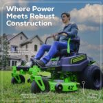 60V 42″ Electric CrossoverZ Zero Turn Mower with (4) 8 Ah Batteries and (2) Dual-Port Turbo Chargers - Image 17