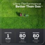 60V 25″ Dual Blade Self-Propelled Mower 5-pc Combo Kit, (3) 4.0 Ah Batteries, (1) Single Port Chargers and (1) Dual-Port Charger - Image 4
