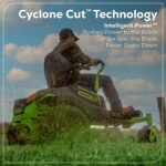 60V 42″ Electric CrossoverZ Zero Turn Mower with (4) 8 Ah Batteries and (2) Dual-Port Turbo Chargers - Image 6