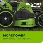 60V 25″ Dual Blade Self-Propelled Mower 5-pc Combo Kit, (3) 4.0 Ah Batteries, (1) Single Port Chargers and (1) Dual-Port Charger - Image 5