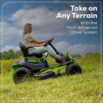 60V 42″ Cordless Battery CrossoverT Riding Lawn Mower, (4) 8.0 Ah Batteries and (2) Dual-Port Turbo Chargers - Image 10