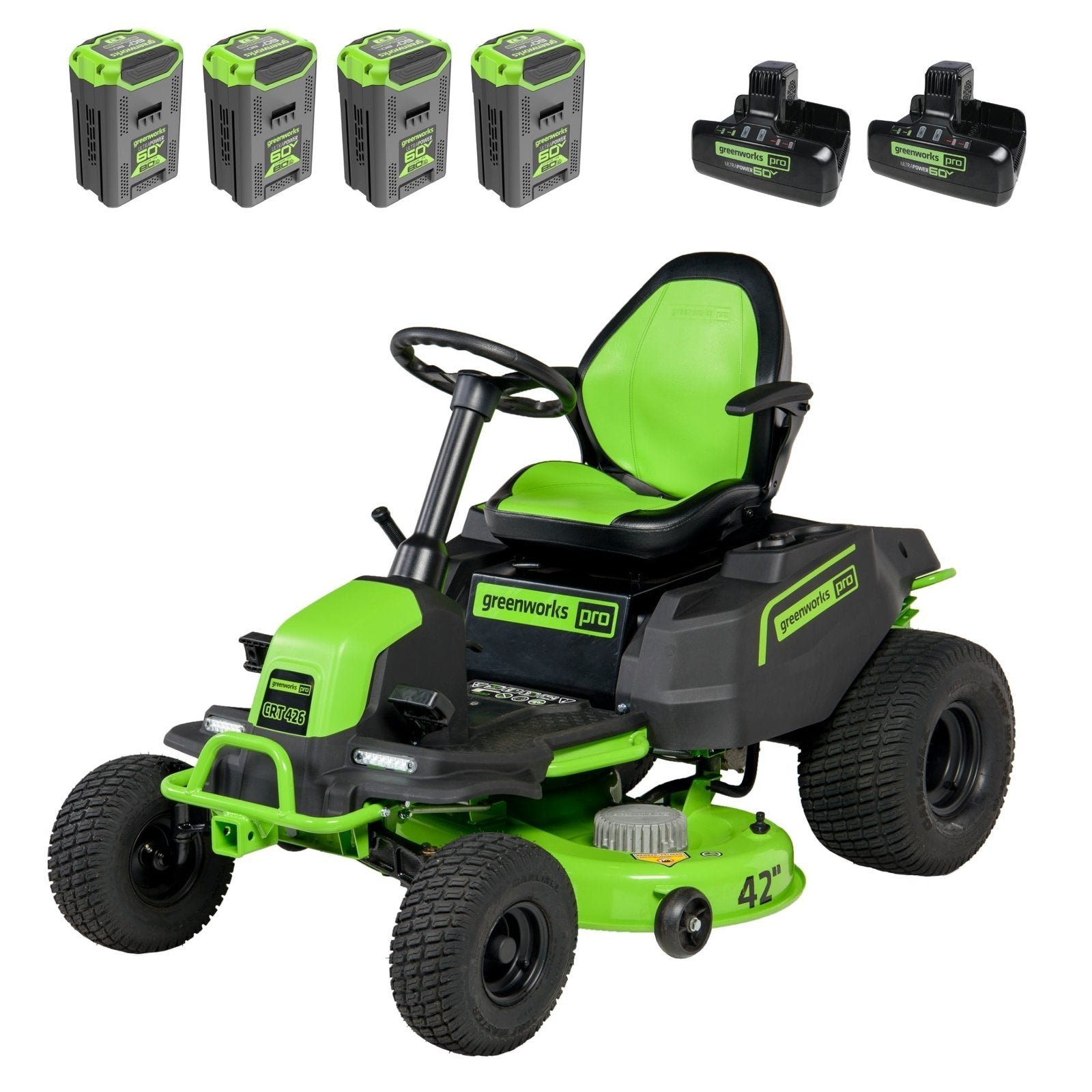 ATFWMKit-1_0497f9cf-8fec-42c1-80e8-27197523f4dc.jpg 60V 42″ Cordless Battery CrossoverT Riding Lawn Mower, (4) 8.0 Ah Batteries and (2) Dual-Port Turbo Chargers - Image 1