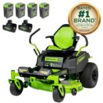 60V 42″ Electric CrossoverZ Zero Turn Mower with (4) 8 Ah Batteries and (2) Dual-Port Turbo Chargers - Image 3