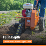 Brave BRPT18 18″ Trencher Shark Chain w/ Honda GX200 Engine - Image 4