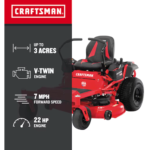 CRAFTSMAN Z5400 | 46in 22HP Zero-Turn Riding Mower | 22 HP Kohler Engine | Hydrostatic Transmission | High-Back Seat (17ARFACT093) - Image 12
